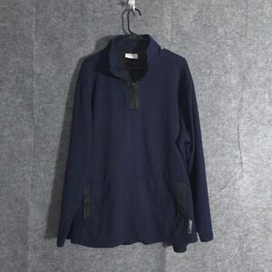 Projek Raw Pullover 1/4 Zip Mens Sz XXL Long Sleeve Top Navy Blue Casual Sports